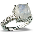 gemstone in silver rings