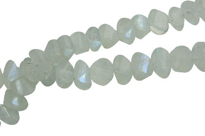 Design 13839: white moonstone faceted beads