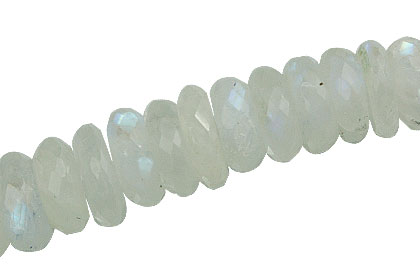 Design 13842: white moonstone faceted, rondelle beads
