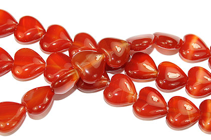 Design 16090: orange carnelian beads