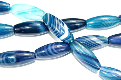 Design 16093: blue bulk lots canoe beads