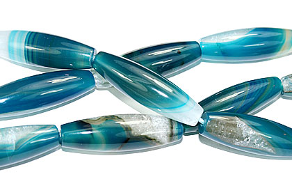 Design 16094: blue bulk lots canoe beads