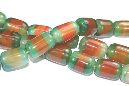Design 16097: green,orange bulk lots tube beads