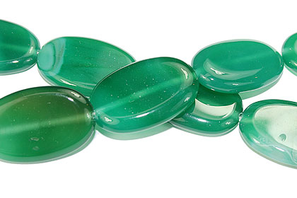 Design 16105: green bulk lots oval beads