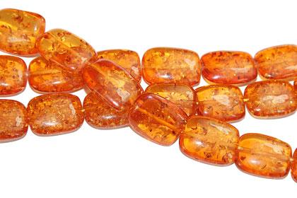 Design 16213: orange amber (synthetic) rectangular beads