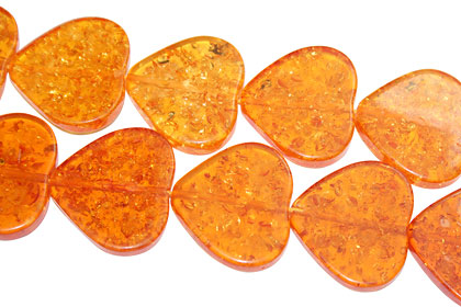 Design 16220: orange,yellow amber beads