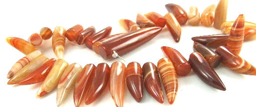 Design 5624: orange carnelian beads