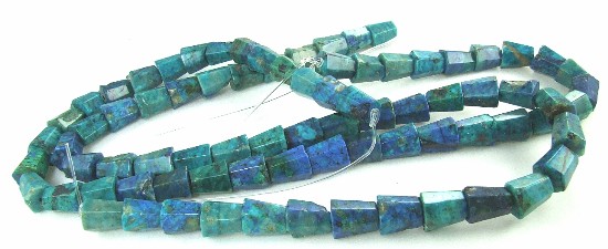 Design 5625: blue,green azurite malachite faceted beads