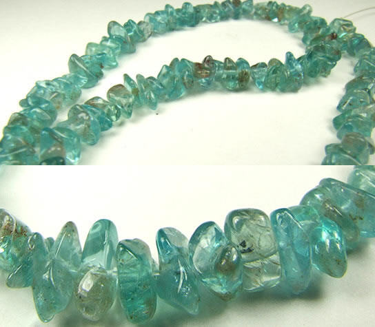 Design 5647: Green apatite chips beads
