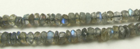 Design 5671: Light Gray labradorite faceted beads