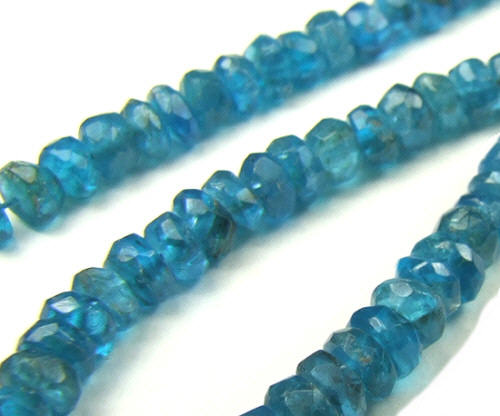 Design 5687: Blue apatite faceted beads