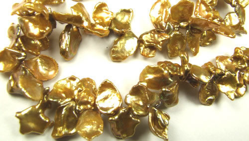 Design 5743: Yellow pearl beads