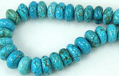 Design 5749: Blue magnesite beads