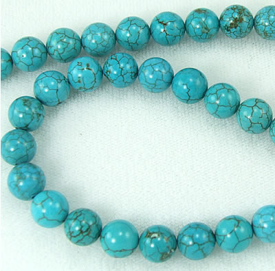Design 5751: Blue magnesite beads