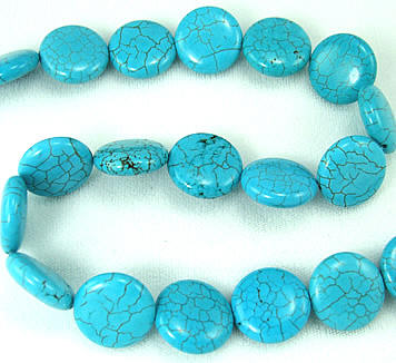 Design 5767: Blue magnesite coin beads