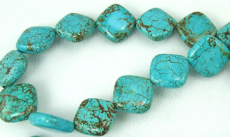 Design 5771: Blue magnesite square beads