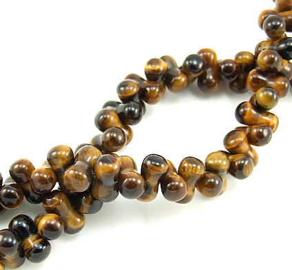 Design 5795: Brown tiger eye beads