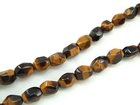 Design 5796: Brown tiger eye nuggets beads