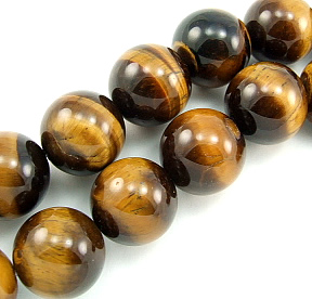 Design 5818: Brown tiger eye round beads