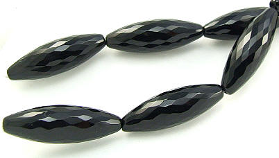 Design 5828: Black black onyx faceted beads