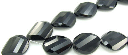 Design 5829: Black black onyx faceted beads