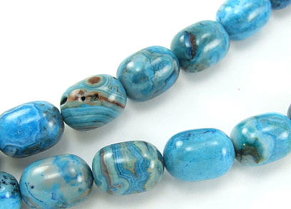 Design 5840: Blue blue-crazy agate beads