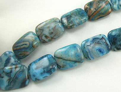 Design 5842: Blue blue-crazy agate beads