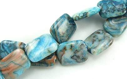 Design 5843: Blue blue-crazy agate beads