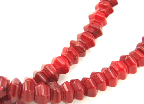 Design 5855: Red coral beads