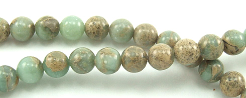 Design 5896: Green jasper beads