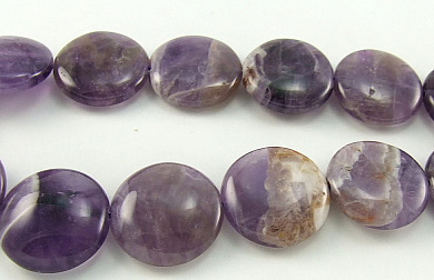 Design 5902: Purple amethyst coin beads