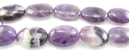 Design 5908: Purple amethyst oval beads