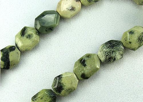 Design 5920: Green cheetah jasper beads