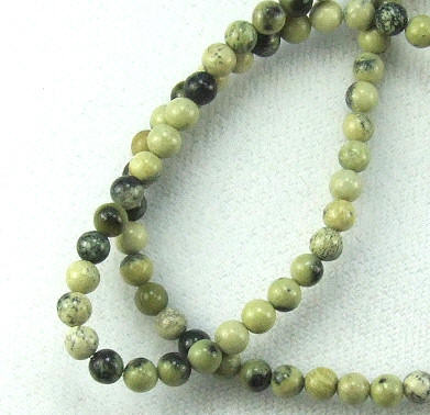 Design 5926: Green cheetah jasper beads