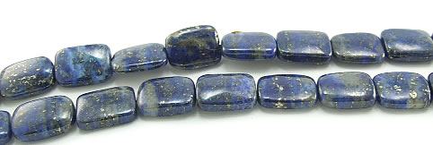 Design 5961: Blue lapis lazuli rectangular beads