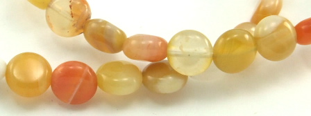 Design 6061: yellow, mixed botswana agate coin beads
