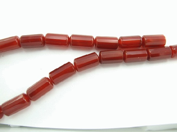 Design 6063: red, pink carnelian faceted beads