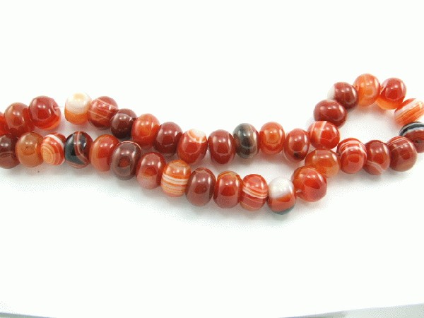 Design 6066: red, pink, brown, mixed carnelian beads