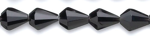Design 6073: black black onyx faceted beads