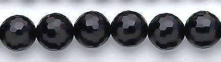 Design 6076: black black onyx faceted beads
