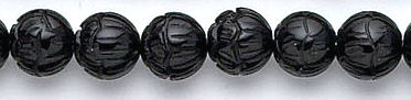 Design 6078: black black onyx careved beads