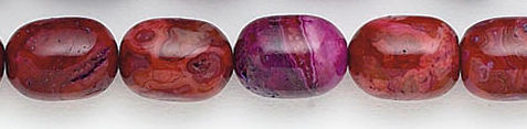 Design 6082: purple, red, pink crazy-lace agate beads