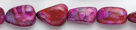 Design 6083: purple, red, pink crazy-lace agate beads