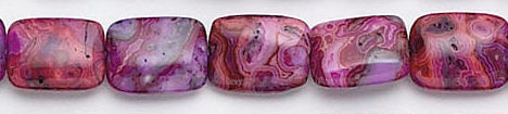 Design 6091: purple, red, pink crazy-lace agate beads