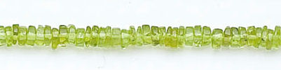 Design 6106: green peridot heishi beads