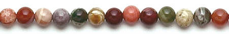 Design 6121: green, brown, red imperial jasper beads