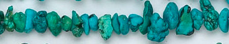 Design 6137: blue, green, brown turquoise chips beads