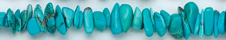 Design 6138: blue, green, brown turquoise chips beads