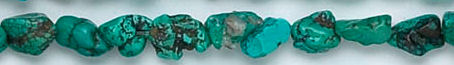 Design 6139: blue, green, brown turquoise chips beads