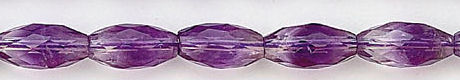 Design 6191: purple amethyst canoe, faceted, tube beads